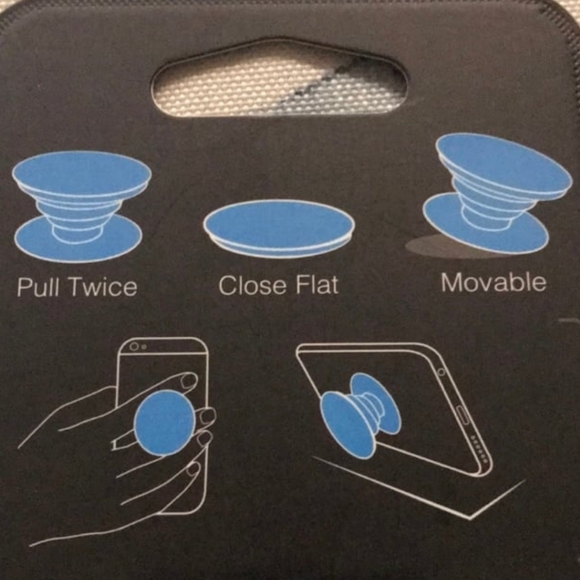 New “Love” button Heart Pop Socket / red & white for phone case / stand - Picture 3 of 4